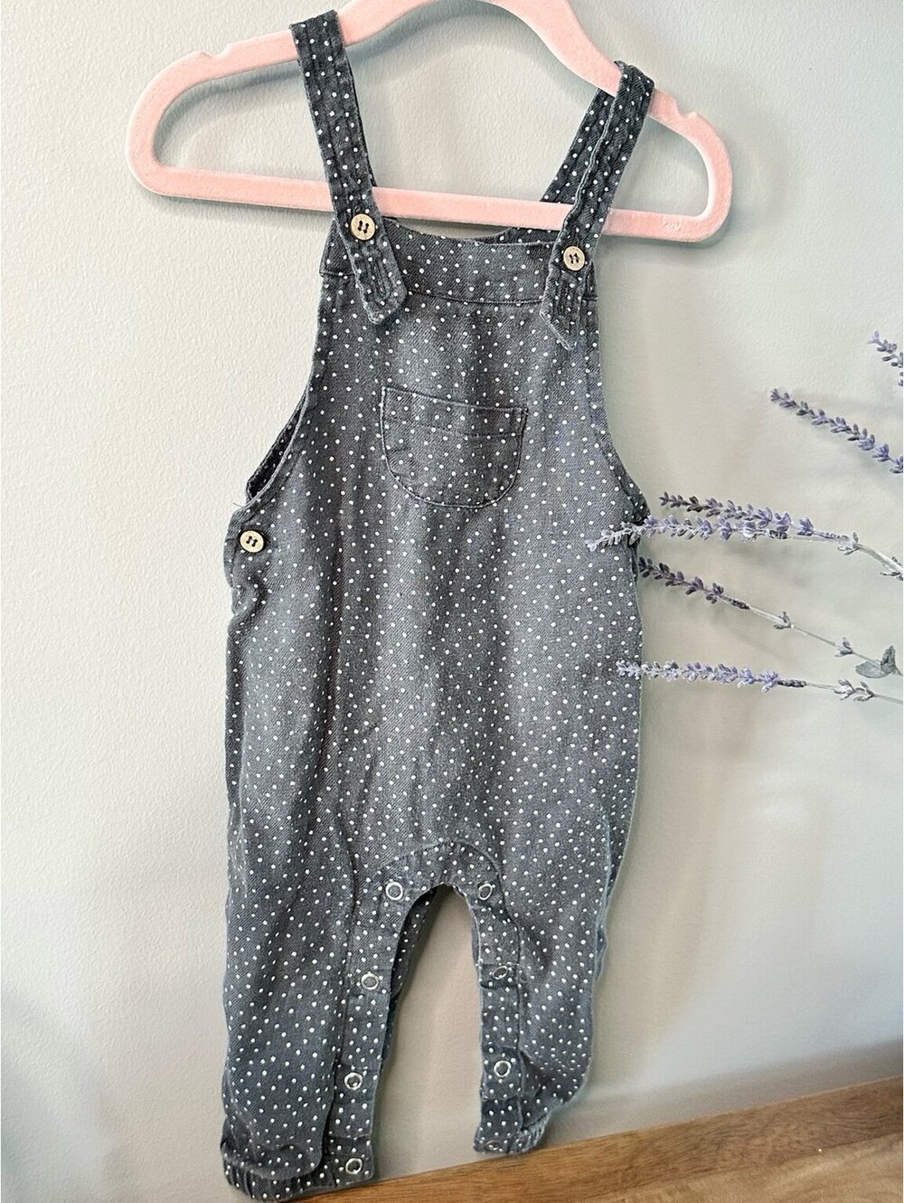 Rylee + Cru Dot Overalls Sz 6-12m